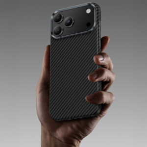 Benks Dėklas Magnetic Armor Air Kevlar Metal Frame 600D (0067) skirtas Apple iPhone 17 juodos spalvos - Image 9