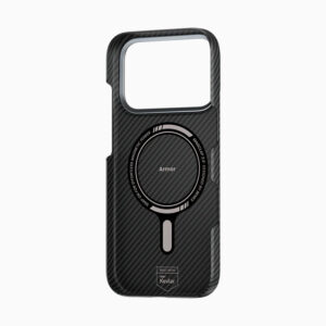 Benks Dėklas Magnetic Armor Air Kevlar Metal Frame 600D (0069) skirtas Apple iPhone 17 Pro juodos spalvos - Image 3