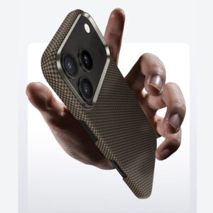 Benks Dėklas Magnetic Armor Tint Kevlar 1000D (0069) skirtas Apple iPhone 17 Pro aukso spalvos - Image 8