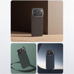 Benks Dėklas Magnetic Armor Tint Kevlar 1000D (0070) skirtas Apple iPhone 17 Pro Max žalios spalvos - Image 7