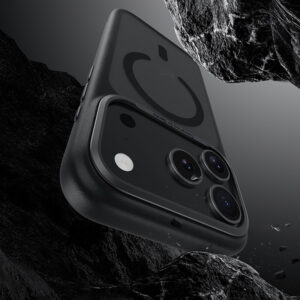 Benks Dėklas Magnetic Mist Metal Frame (0067) skirtas Apple iPhone 17 juodos spalvos (Camera Control Button) - Image 4
