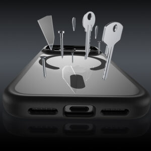 Benks Dėklas Magnetic Mist Metal Frame (0067) skirtas Apple iPhone 17 juodos spalvos (Camera Control Button) - Image 5