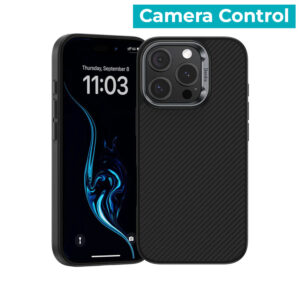 Benks Dėklas Magnetic Armor Pro Kevlar Metal Frame 600D (AD66) skirtas Apple iPhone 16 Pro Max juodos spalvos (Camera Control Button) - Image 2