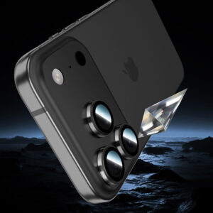 Benks Apsauginis stiklas Glass Warrior Metal Lens Protector telefonui skirtas Apple iPhone 17 (objektyvui 2 vnt) black - Image 4