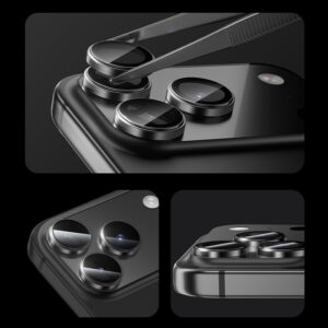 Benks Apsauginis stiklas Glass Warrior Metal Lens Protector telefonui skirtas Apple iPhone 17 (objektyvui 2 vnt) black - Image 7