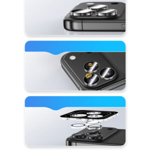 Benks Apsauginis stiklas Glass Warrior Lens Protector telefonui skirtas Apple iPhone 17 (objektyvui 2 vnt) transparent - Image 7