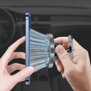 Blavec automobilnis laikiklis BH-16B Carbon magnetinis Magsafe (BH16BC-MDB) juodos spalvos - Image 4