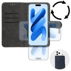 Dėklas BOOK COMMON Uniwersalna (Dydis S) skirtas Apple iPhone 12/13/Samsung S6/A5 2016/Xcover 4/S22/Huawei P8 2017 mėlynos spalvos - Image 4