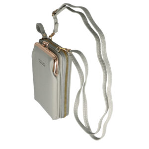 Knitted bag skirtas telefonui design 2 pilkos spalvos - Image 3