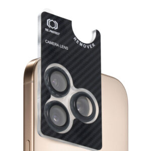 Apsauginis stiklas Tel Protect 3D Lens Aramid Series on camera skirtas Apple iPhone 15 Pro/15 Pro Max (objektyvui 3 vnt) - Image 3