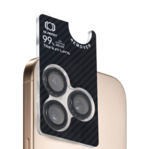 Apsauginis stiklas Tel Protect Titanium Lens 99% AR Aramid Series on camera skirtas Apple iPhone 16 Pro/16 Pro Max (objektyvui 3 vnt) - Image 3