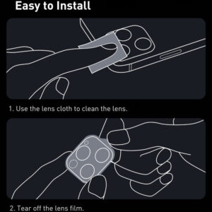 Apsauginis stiklas HARD SILK PRINT skirtas kamerai (LENS) skirtas Apple iPhone 17 Pro (island) - Image 7