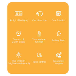 Skaitmeninis laikrodis - žadintuvas LED - Image 7