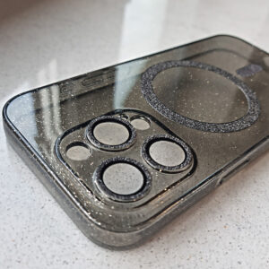 Glitter Magsafe Dėklas skirtas Apple iPhone 17 Pro juodos spalvos clear - Image 7