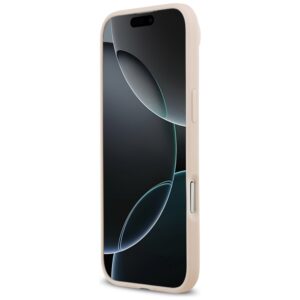 Dėklas GUESS Grained Flowers Classic Logo MagSafe skirtas Apple iPhone 17 Air rožinės spalvos - Image 5
