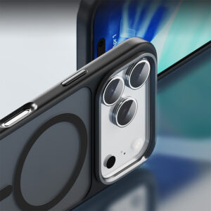 Rock Guard Touch Matte Series Magnetic dėklas skirtas Apple iPhone 17 Pro Max juodos spalvos (metal lens frame) - Image 6