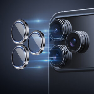 Rock Apsauginis stiklas Pure Series Camera Lens on camera skirtas Apple iPhone 17 Pro/17 Pro Max (lens 3 pcs) grey - Image 6