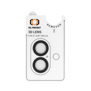 Tempered glass Tel Protect 3D kameros apsauga skirta Apple iPhone 17 black (lens 2 pieces) - Image 2