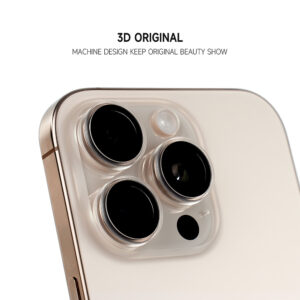 Tempered glass Tel Protect 3D kameros apsauga skirta Apple iPhone 17 Pro/17 Pro Max black (lens 3 pieces) - Image 7