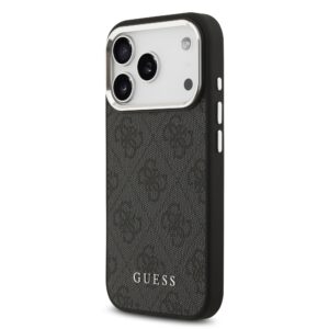 Guess 4G MagSafe dėklas skirtas Apple iPhone 17 Pro juodos spalvos