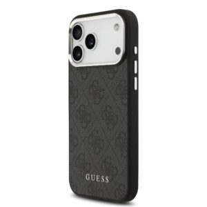 Guess 4G MagSafe dėklas skirtas Apple iPhone 17 Pro Max juodos spalvos