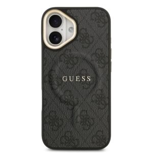 Guess PU Leather 4G Gold Frame MagSafe dėklas skirtas Apple iPhone 17 juodos spalvos - Image 2