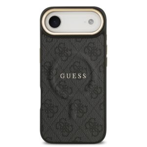 Guess PU Leather 4G Gold Frame MagSafe dėklas skirtas Apple iPhone 17 Air juodos spalvos - Image 2