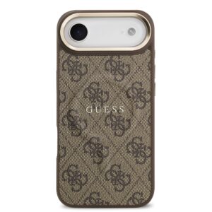 Guess PU Leather 4G Gold Frame MagSafe dėklas skirtas Apple iPhone 17 Air rudos spalvos - Image 2