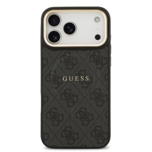 Guess PU Leather 4G Gold Frame MagSafe dėklas skirtas Apple iPhone 17 Pro Max juodos spalvos - Image 2