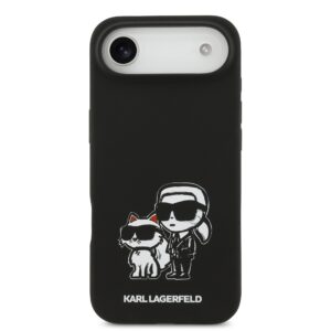 Karl Lagerfeld Liquid Silicone K&CH Sketch MagSafe dėklas skirtas Apple iPhone 17 Air juodos spalvos - Image 2