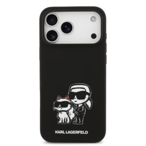 Karl Lagerfeld Liquid Silicone K&CH Sketch MagSafe dėklas skirtas Apple iPhone 17 Pro Max juodos spalvos - Image 2
