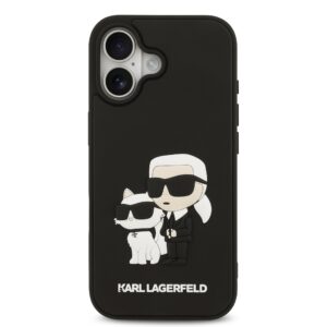 Karl Lagerfeld 3D Rubber Karl and Choupette dėklas skirtas Apple iPhone 17 juodos spalvos - Image 2