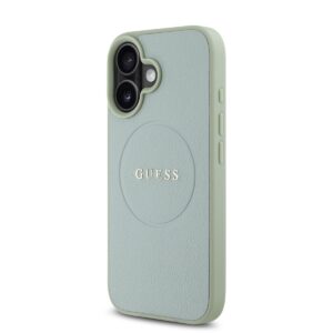 Guess PU Grained Classic Logo MagSafe dėklas skirtas Apple iPhone 16 žalios spalvos - Image 2