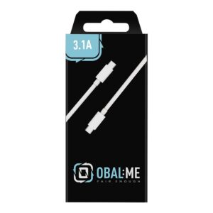 OBAL:ME Fast Charge USB-C/USB-C kabelis 1m baltos spalvos