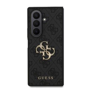 Guess PU 4G Metal Logo dėklas skirtas Samsung Galaxy Z Fold 7 pilkos spalvos