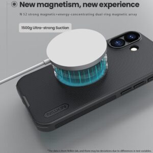Nillkin Super Frosted PRO Magnetic Back dėklas skirtas Apple iPhone 17 juodos spalvos - Image 2