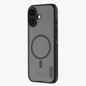 Nillkin Super Frosted PRO Magnetic Back dėklas skirtas Apple iPhone 17 skaidrus juodos spalvos