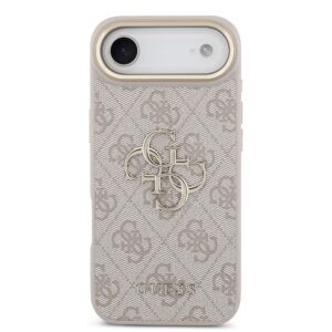 Guess PU Leather 4G Metal Logo Gold Frame dėklas skirtas Apple iPhone Air rožinės spalvos - Image 2
