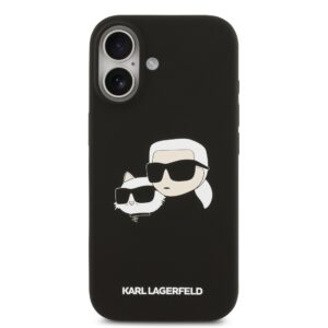 Karl Lagerfeld Liquid Silicone Double Heads MagSafe dėklas skirtas Apple iPhone 17 juodos spalvos - Image 2
