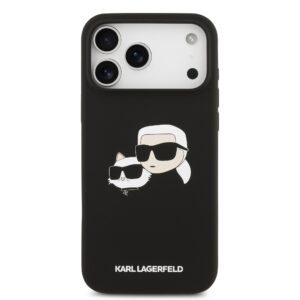 Karl Lagerfeld Liquid Silicone Double Heads MagSafe dėklas skirtas Apple iPhone 17 Pro Max juodos spalvos - Image 2