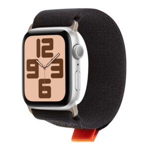 OBAL:ME Textile apyrankė skirta  Apple Watch 42-49mm M-L juodos spalvos/oranžinės spalvos
