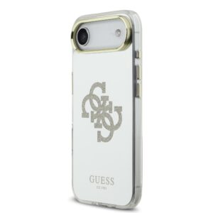 Guess PC/TPU Mirror 4G Glitter Logo MagSafe dėklas skirtas Apple iPhone Air Gold