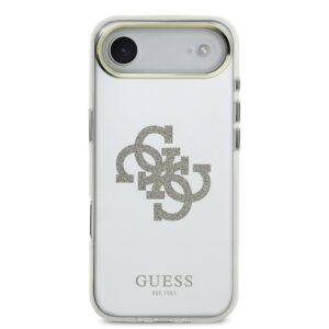 Guess PC/TPU Mirror 4G Glitter Logo MagSafe dėklas skirtas Apple iPhone Air Gold - Image 2