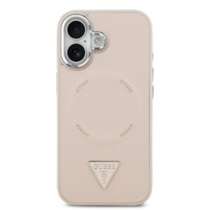 Guess PU Leather Triangle Logo MagSafe dėklas skirtas Apple iPhone 17 rožinės spalvos - Image 2