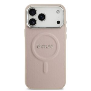 Guess PU Saffiano MagSafe dėklas skirtas Apple iPhone 17 Pro rožinės spalvos - Image 2