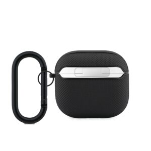 Lacoste Petit Pique Croc Logo Patch dėklas skirtas AirPods 4 juodos spalvos