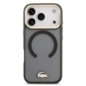 Lacoste PC/TPU Frosted Finish Gold Logo MagSafe dėklas skirtas Apple iPhone 17 Pro juodos spalvos - Image 2