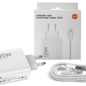 Xiaomi BHR9462EU 120W 6A USB-A laidinis įkroviklis su USB-C kabeliu - baltos spalvos