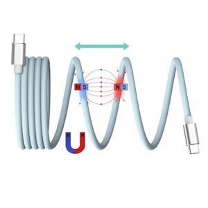 Musthavz Magnetic Wire Stylecolor USB-C kabelis, mėlynos spalvos