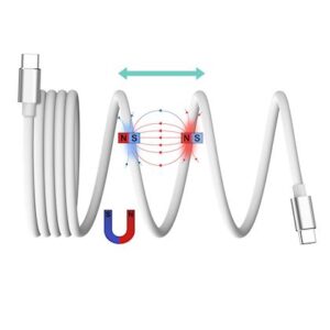 Musthavz Magnetic Wire Stylecolor USB-C kabelis, baltos spalvos